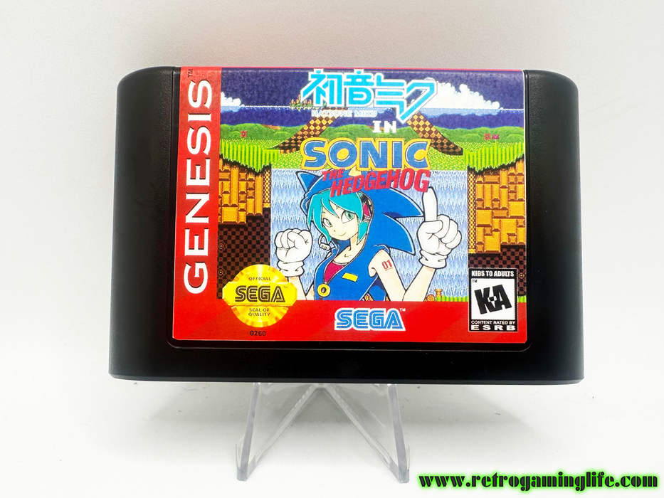 Hatsune Miku in Sonic the Hedgehog Sega Genesis Repro Game Cart - for just $19.99! 