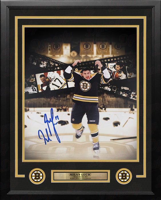 Milan Lucic Fight Collage Boston Bruins Autographed 16" x 20" Framed Hockey Photo - for just $69! 