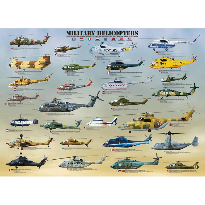 Military Helicopters 500 Piece Jigsaw Puzzle Eurographics - for just $17.99! 