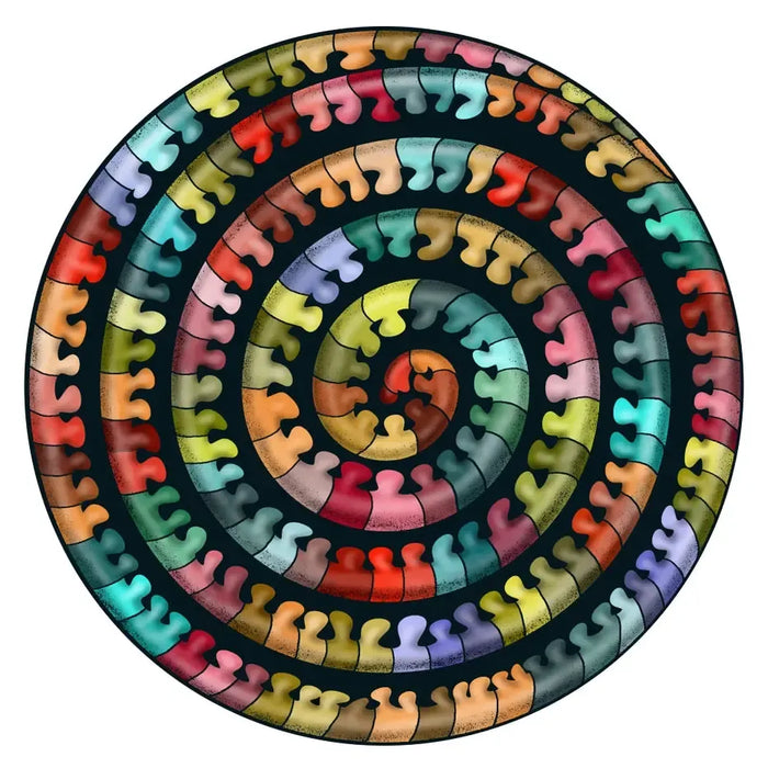 Millepedes 324 Wood Piece Double-Sided Round Jigsaw Puzzle Curiosi - for just $39.99! 