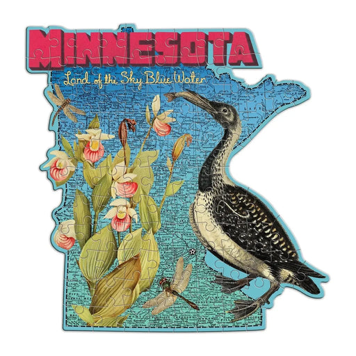 Minnesota 100 Piece Mini Shaped Jigsaw Puzzle Galison - for just $7.99! 