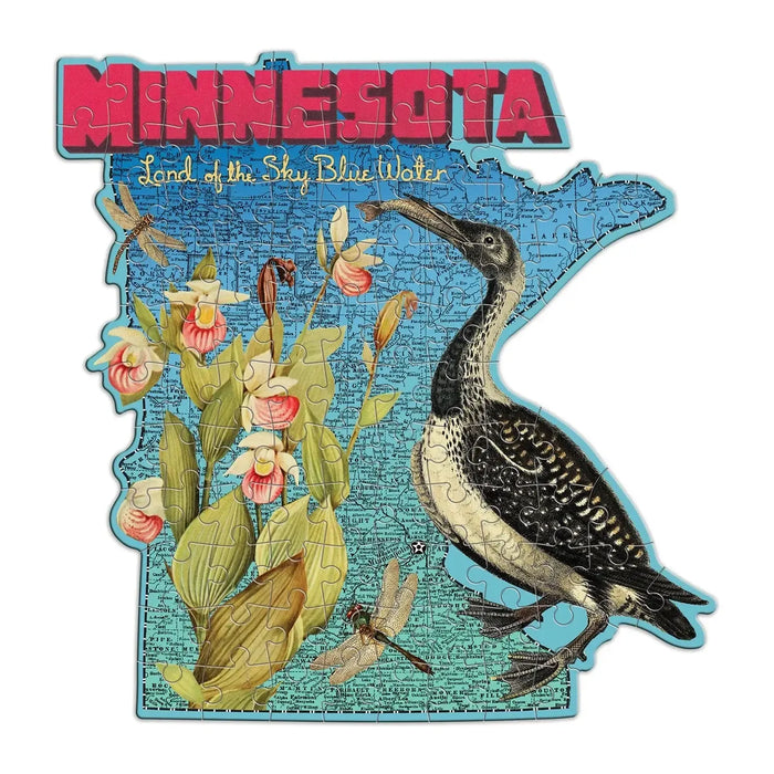 Minnesota 100 Piece Mini Shaped Jigsaw Puzzle Galison - for just $7.99! 