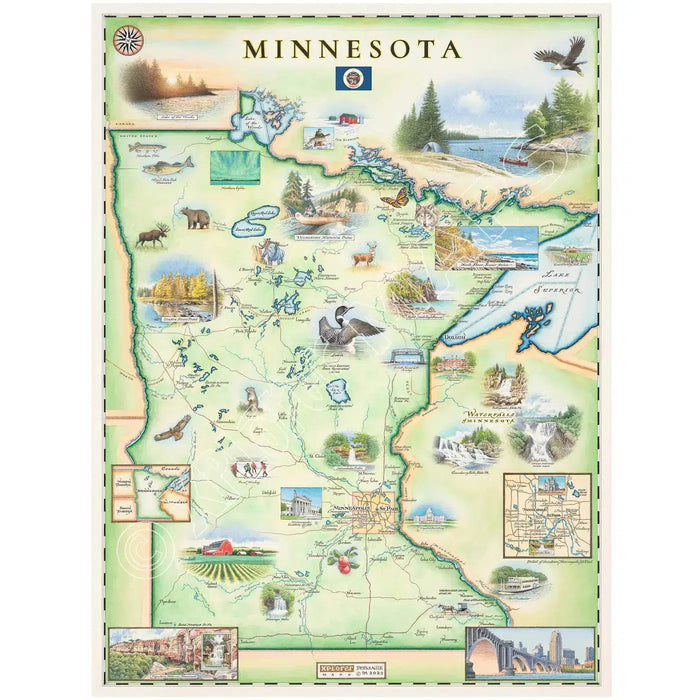 Minnesota State 1000 Piece Jigsaw Puzzle Xplorer Maps - for just $24.99! 
