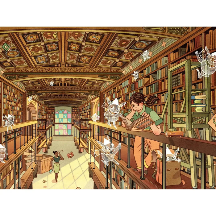Mischief at the Library by Victo Ngai 500 Piece Jigsaw Puzzle NYPC - for just $26.99! 