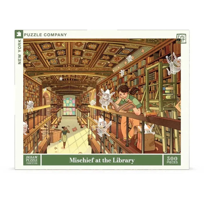 Mischief at the Library by Victo Ngai 500 Piece Jigsaw Puzzle NYPC - for just $26.99! 