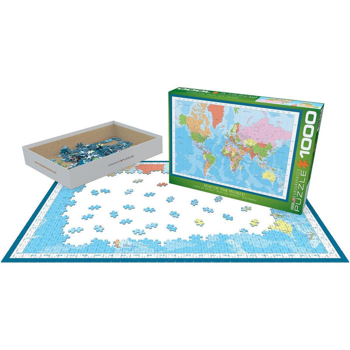 Modern Map of the World 1000 Piece Jigsaw Puzzle Eurographics - for just $19.99! 