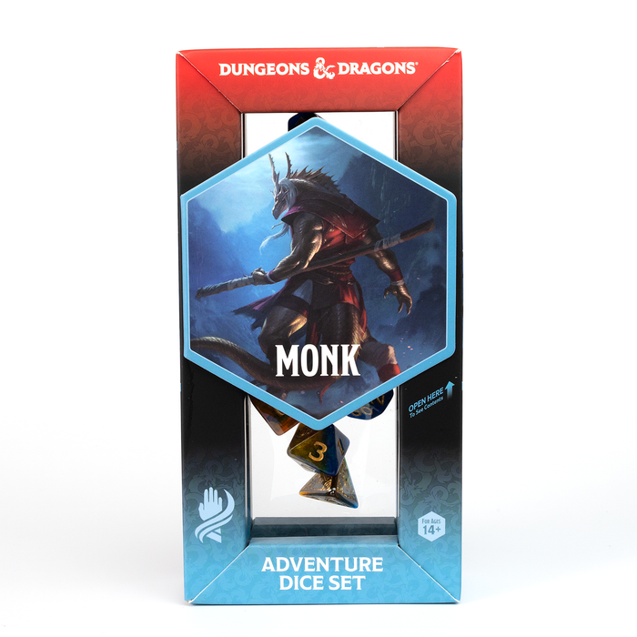 D&D Adventure Dice Set - Monk Edition | Blue/Gold 12pc Collection - for just $24.99! 