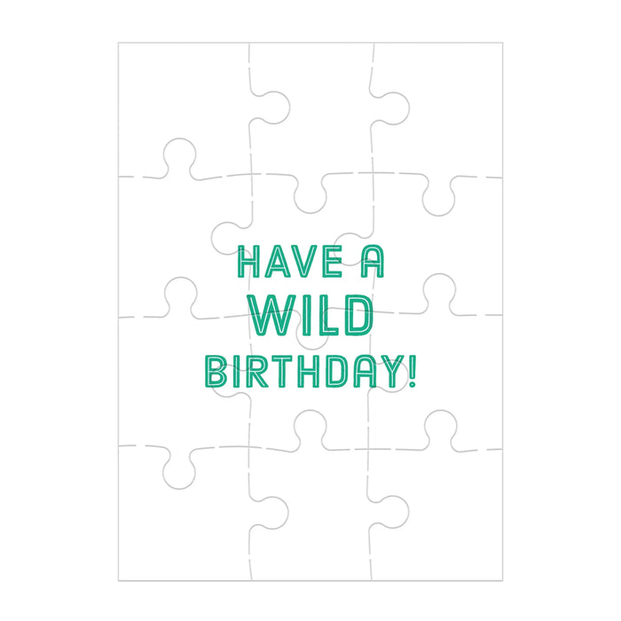 Monkey Cake Birthday Greeting Card 12 Piece Jigsaw Puzzle Mudpuppy - for just $7.99! 