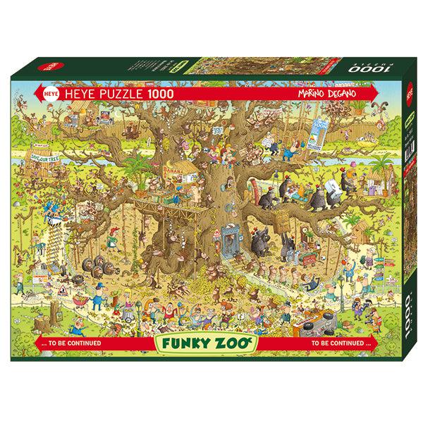 Monkey Habitat Funky Zoo 1000 Piece Jigsaw Puzzle Heye - for just $29.99! 