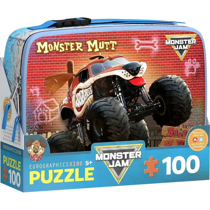Monster Mutt Monster Jam Lunch Bag & 100 Piece Jigsaw Puzzle Eurographics - for just $19.99! 