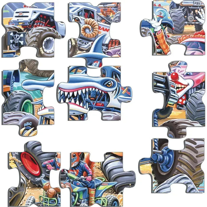 Monster Truck Race 35 Piece Tray Jigsaw Puzzle Larsen - for just $11.99! 