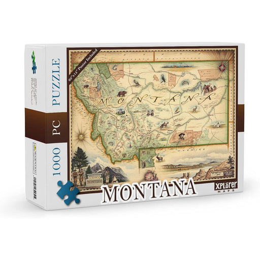 Montana 1000 Piece Jigsaw Puzzle Xplorer Maps - for just $24.99! 