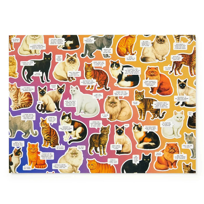 Moody Cats 1000 Piece Jigsaw Puzzle (+Stickers) Brass Monkey - for just $19.99! 