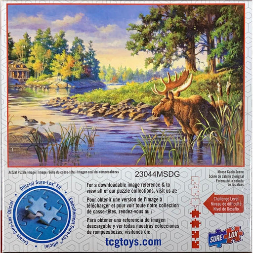 Moose Cabin Scene Wildlife 500 Piece Jigsaw Puzzle Sure Lox - for just $14.99! 