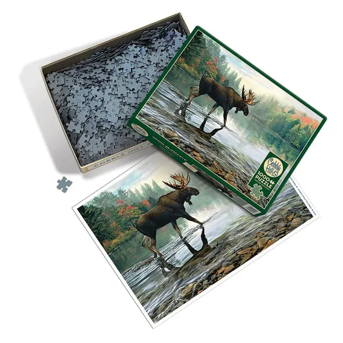 Moose Crossing 1000 Piece Jigsaw Puzzle Cobble Hill - for just $19.99! 