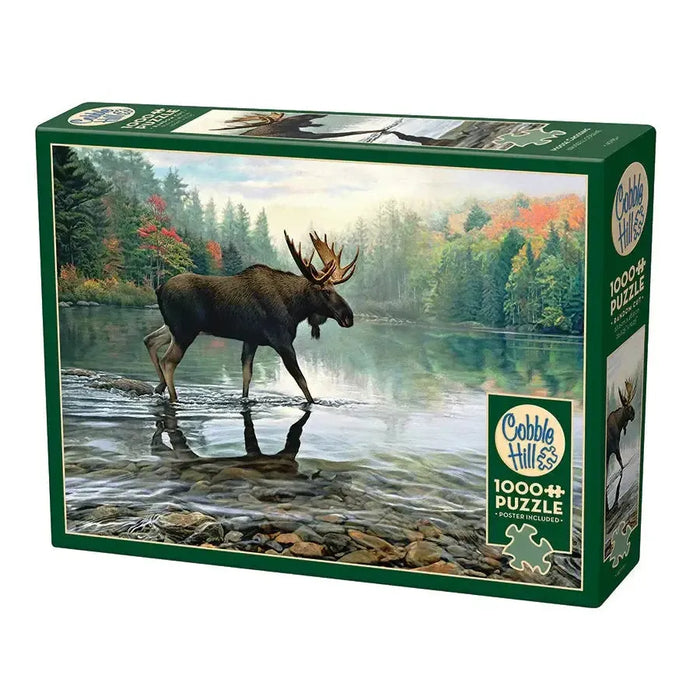 Moose Crossing 1000 Piece Jigsaw Puzzle Cobble Hill - for just $19.99! 