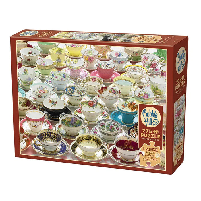 More Teacups 275 Large Piece Jigsaw Puzzle Cobble Hill - for just $17.99! 