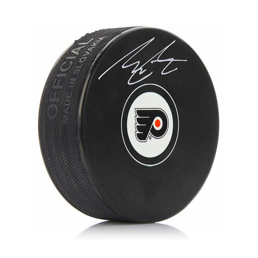 Morgan Frost Autographed Philadelphia Flyers Hockey Logo Puck - for just $39.99! 
