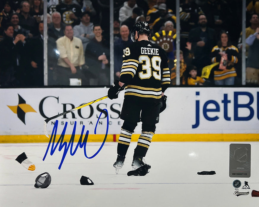 Morgan Geekie Hat Trick Boston Bruins Autographed 11" x 14" Hockey Photo - for just $39.99! 