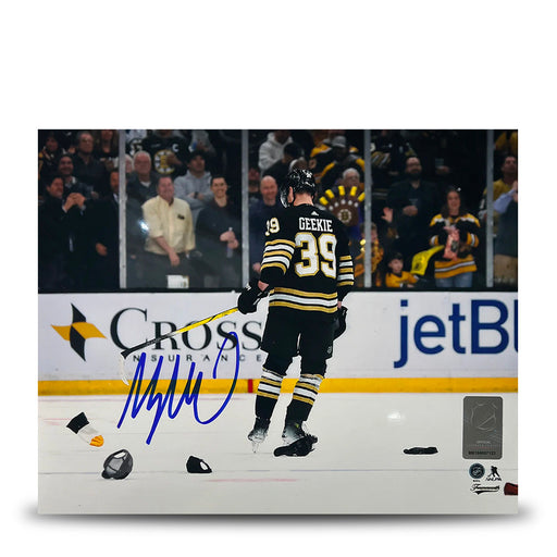 Morgan Geekie Hat Trick Boston Bruins Autographed 11" x 14" Hockey Photo - for just $39.99! 