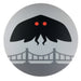 Mothman Minimalist Circle Sticker - for just $3.50! 