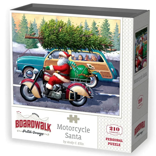 Motorcycle Santa 210 Piece Jigsaw Puzzle Boardwalk - for just $11.99! 