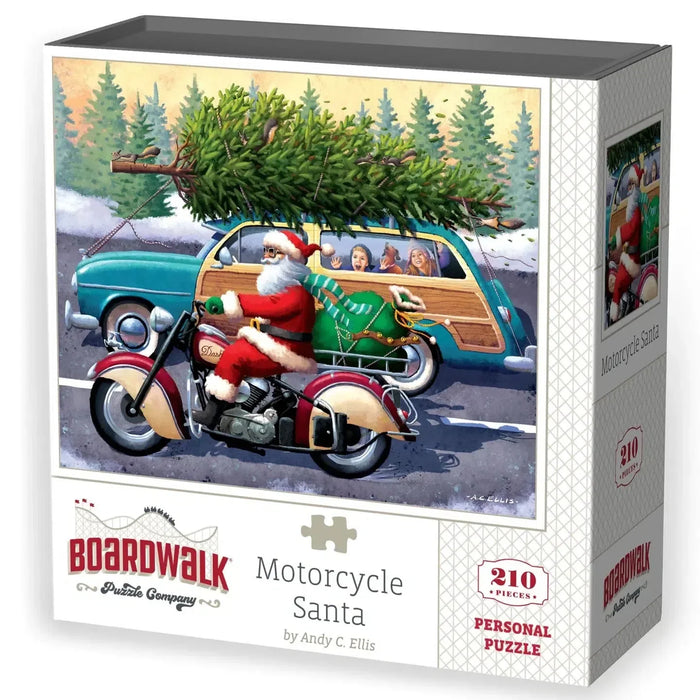 Motorcycle Santa 210 Piece Jigsaw Puzzle Boardwalk - for just $11.99! 