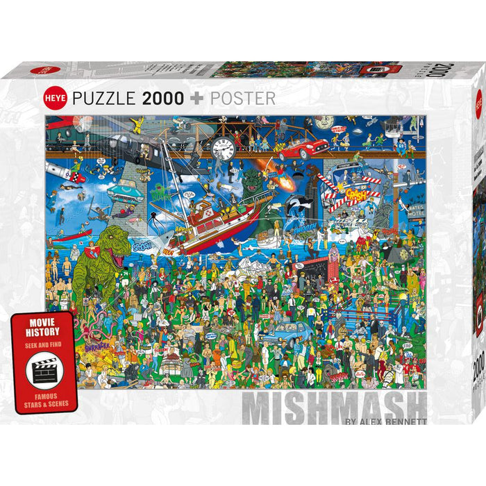Movie History Mishmash 2000 Piece Jigsaw Puzzle Heye - for just $49.99! 