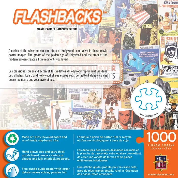 Movie Posters Flashbacks 1000 Piece Jigsaw Puzzle MasterPieces - for just $17.99! 