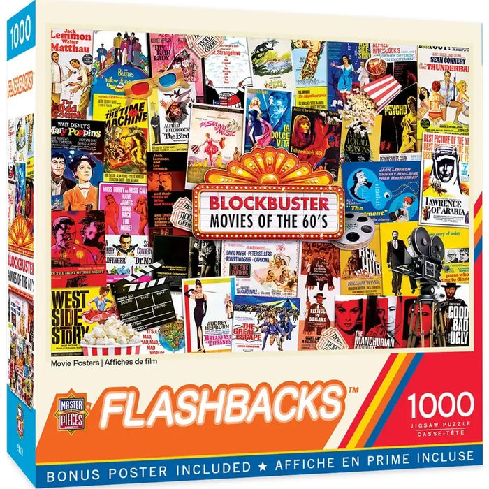 Movie Posters Flashbacks 1000 Piece Jigsaw Puzzle MasterPieces - for just $17.99! 