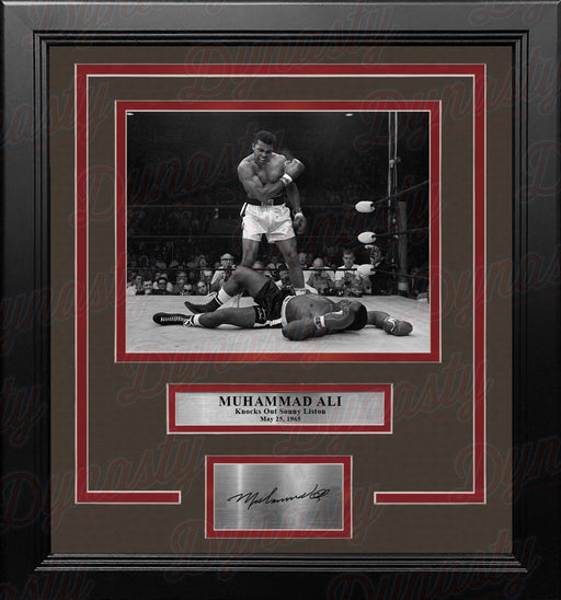 Muhammad Ali Knocks Out Sonny Liston Framed Boxing Photo with Engraved Autograph - for just $79.99! 