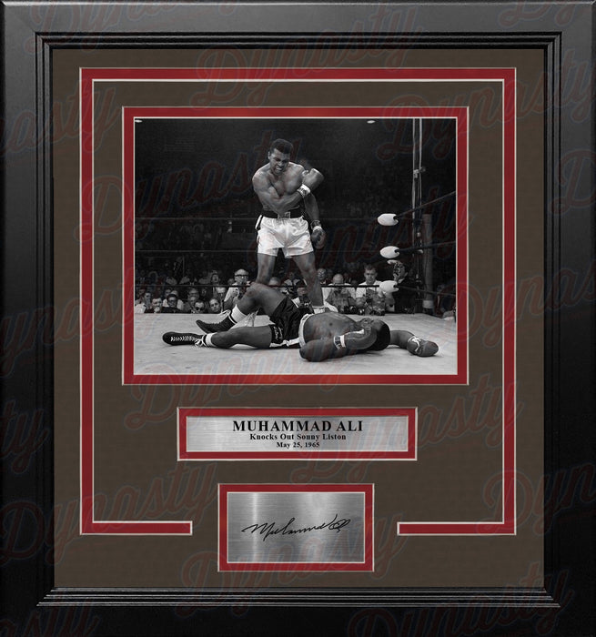 Muhammad Ali Knocks Out Sonny Liston Framed Boxing Photo with Engraved Autograph - for just $79.99! 