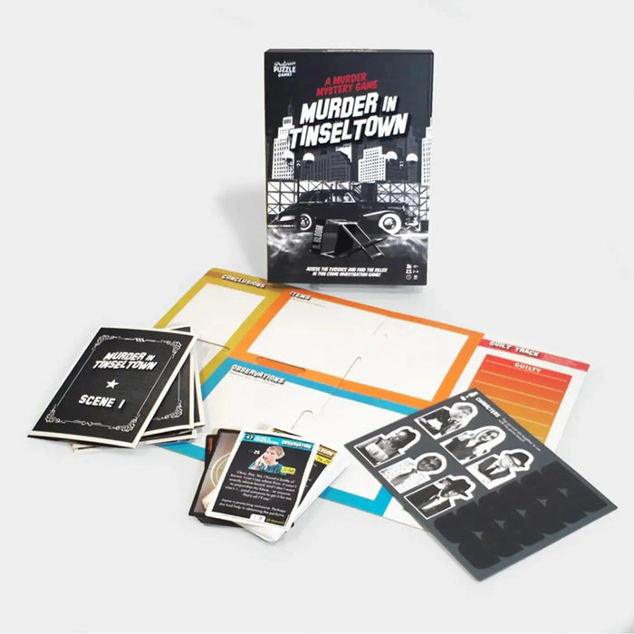 Murder in Tinseltown - Crime-Solving Detective Puzzle Game - Professor Puzzle - for just $19.99! 