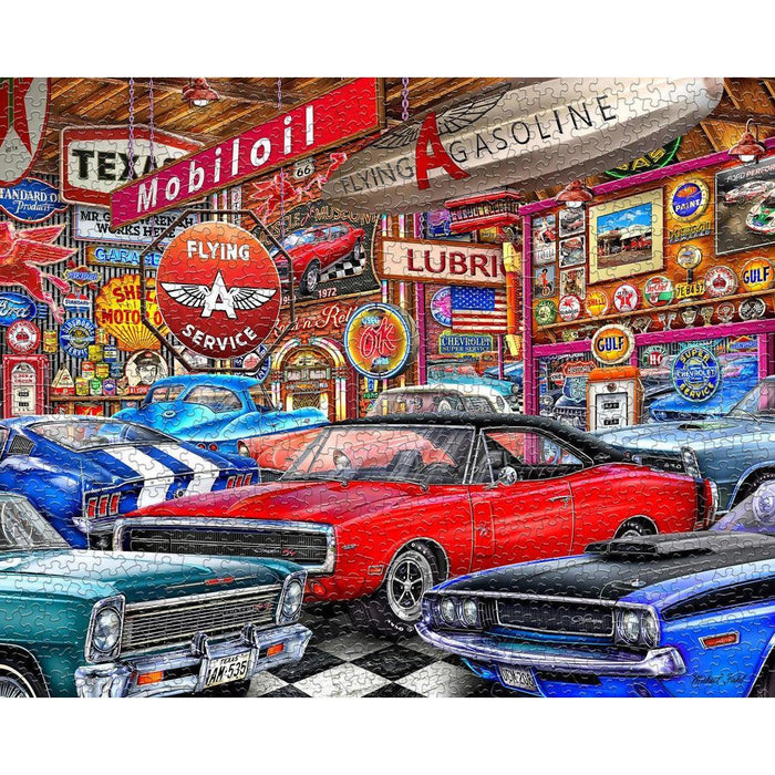 Muscle Car Museum 1000 Piece Jigsaw Puzzle Springbok - for just $19.99! 