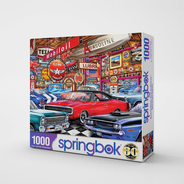 Muscle Car Museum 1000 Piece Jigsaw Puzzle Springbok - for just $19.99! 