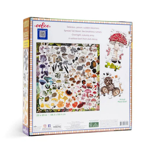 Mushroom Rainbow 1000 Piece Jigsaw Puzzle eeBoo - for just $26.99! 