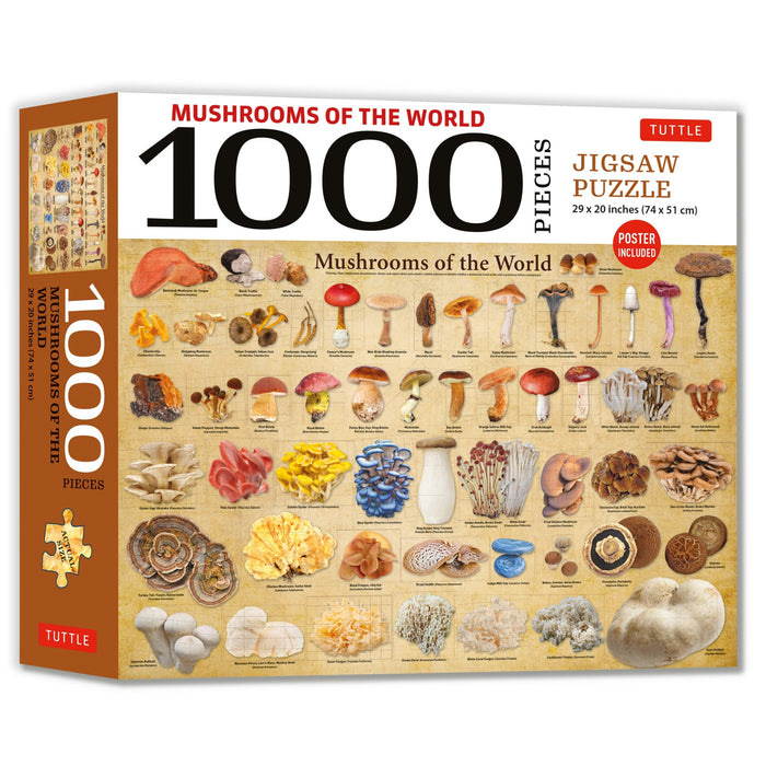 Mushrooms of the World 1000 Piece Jigsaw Puzzle Tuttle - for just $19.99! 