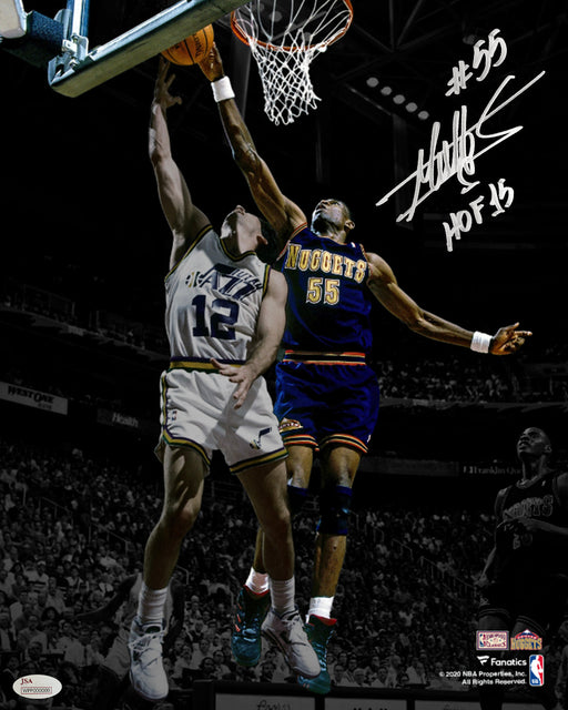 Dikembe Mutombo Denver Nuggets Autographed 11x14 Basketball Photo Inscribed Hall of Fame: Silver Ink - for just $229.99! 