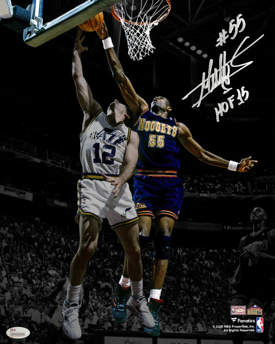 Dikembe Mutombo Denver Nuggets Autographed 11x14 Basketball Photo Inscribed Hall of Fame: Silver Ink - for just $229.99! 