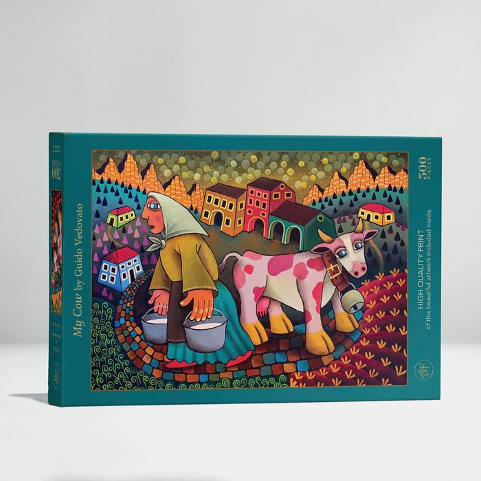 My Cow 500 Piece Premium Jigsaw Puzzle Art & Fable - for just $27.99! 