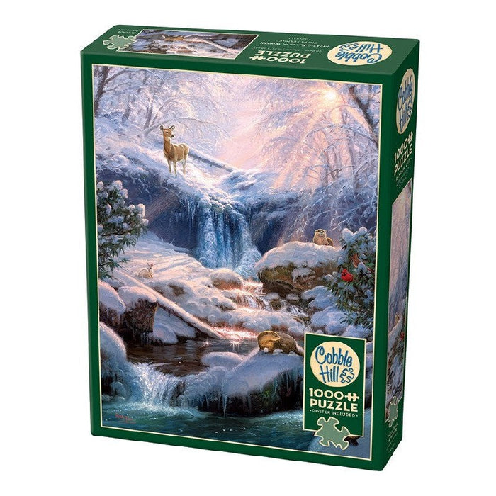 Mystic Falls in Winter 1000 Piece Jigsaw Puzzle Cobble Hill - for just $19.99! 