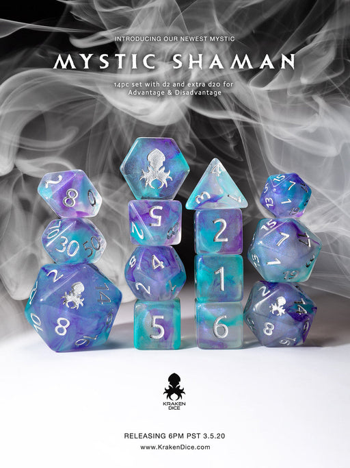 Kraken Dice Mystic 14pc Polyhedral Dice Set - for just $23.99! 