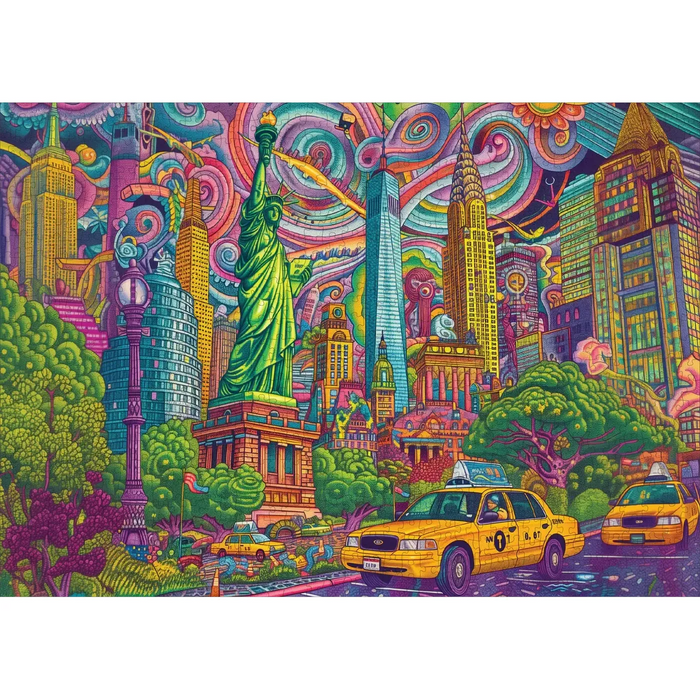 Mystical Manhattan 1000 Piece Jigsaw Puzzle Trippy - for just $19.99! 