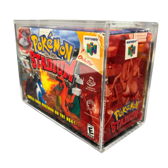 Acrylic Hard Case for POKEMON STADIUM N64 Big Video Game Box (4mm thick, UV & Slide Bottom) - for just $26.99! 
