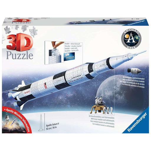 NASA Apollo Saturn V Rocket 504 Piece 3D Jigsaw Puzzle Ravensburger - for just $79.99! 