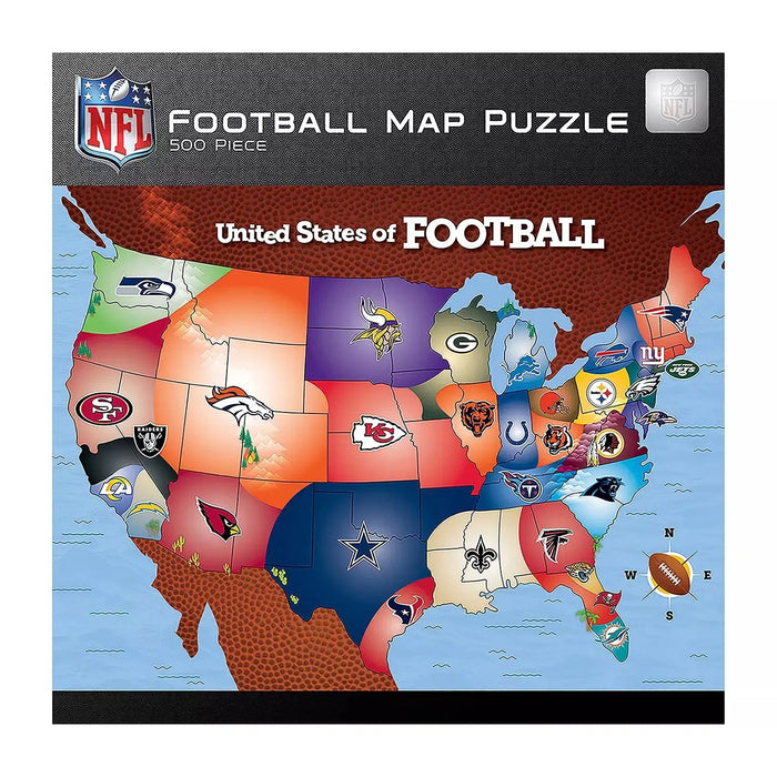 NFL Football Map 500 Piece Jigsaw Puzzle MasterPieces - for just $19.99! 