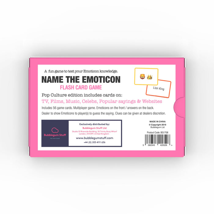 Name the Emoticon Card Game: Pop Culture Edition - for just $11.99! 