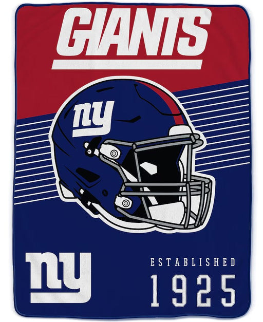 New York Giants 60" x 80" Helmet Stripes Royal Plush Blanket - for just $49.99! 