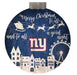 New York Giants 12" Christmas Village Wall Art Wood Sign - for just $12.99! 