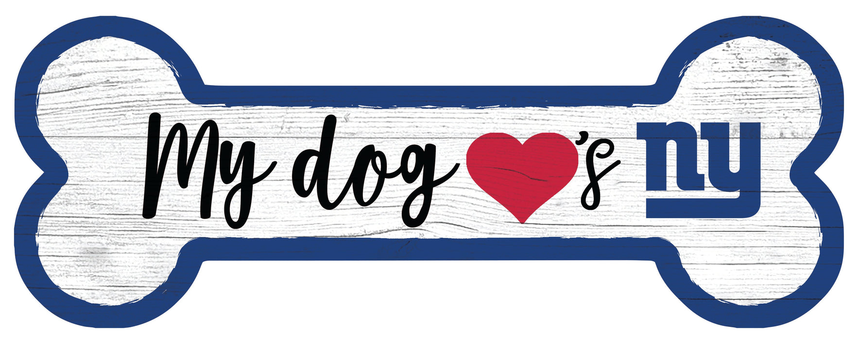 New York Giants Football Dog Bone White Wooden Sign - for just $12.99! 
